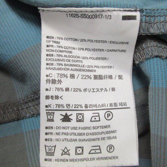 Arcteryx Men's Peakline Plaid Shirt Blue Grey Button Hiking Outdoor Casual 154 - Picture 4 of 12